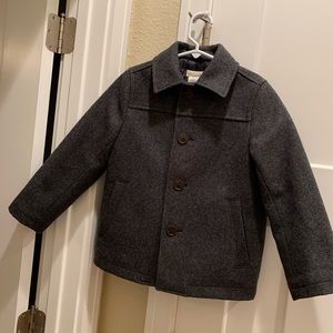 Boys Grey JCrew Wool Coat